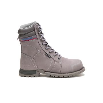 Women's Caterpillar Echo Waterproof Steel Toe Waterproof Boots Grey | CAT457-CA