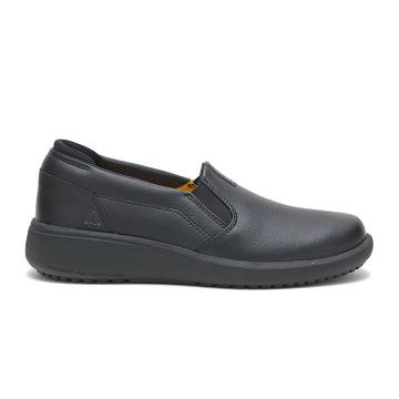 Women's Caterpillar ProRush SR+ Slip-On Walking Shoes Black | CAT576-CA