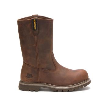 Women's Caterpillar Revolver Steel Toe Work Boots Brown | CAT446-CA