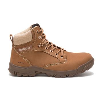 Women's Caterpillar Tess Steel Toe Work Boots Brown | CAT486-CA