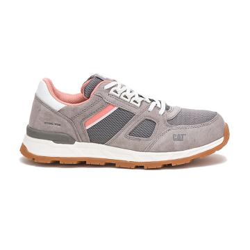 Women's Caterpillar Woodward Steel Toe Walking Shoes Khaki | CAT579-CA