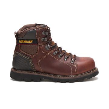 men Caterpillar Alaska 2.0 Steel Toe Work Boots Brown | CAT226-CA