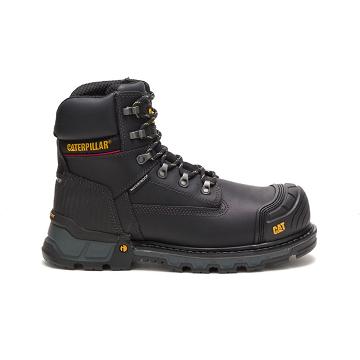 men Caterpillar Excavator XL 6" Waterproof Composite Toe Waterproof Boots Black | CAT135-CA