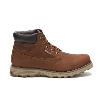 men Caterpillar Founder Waterproof Thinsulate™ Work Boots Coffee | CAT181-CA