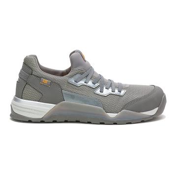 men Caterpillar Sprint Textile Alloy Toe Work Shoes Silver | CAT401-CA