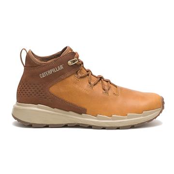 men Caterpillar Stratify Waterproof Work Boots Brown | CAT179-CA