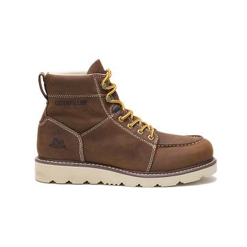 men Caterpillar Tradesman Safety Boots Brown | CAT007-CA
